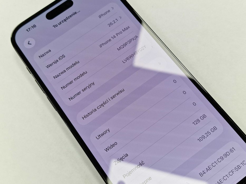 Iphone 14 PRO MAX 128GB/ Space Black/ BAT 76%/ Grade B + ładowarka