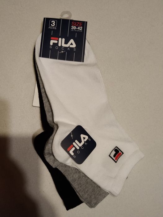 Skarpety skarpetki Fila czarne białe szare męskie 41 42