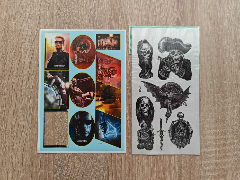 Наклейки Гаррі Поттер, Термінатор та автомобілі