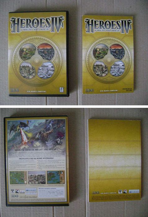 HEROES IV PL + HEROES I/II PL + dodatki - 2002r. - Premierowy Big BOX