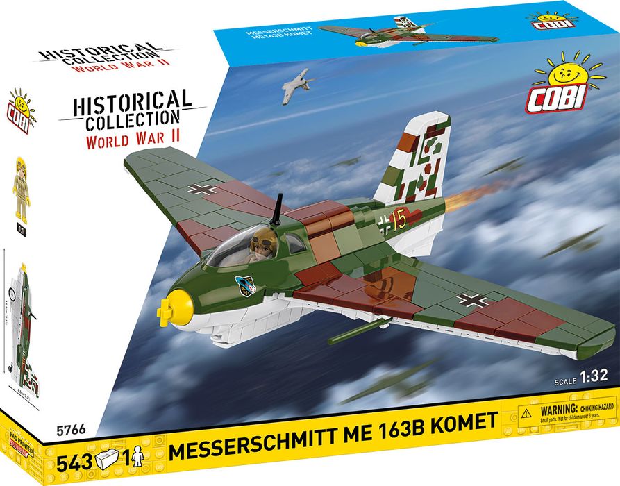 Klocki Cobi 5766 Samolot Myśliwiec Messerschmitt Me 163B Komet 543.El