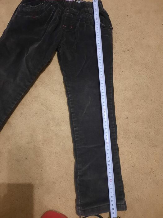 Штани вільвети на флісі на дівчинку розмір 128