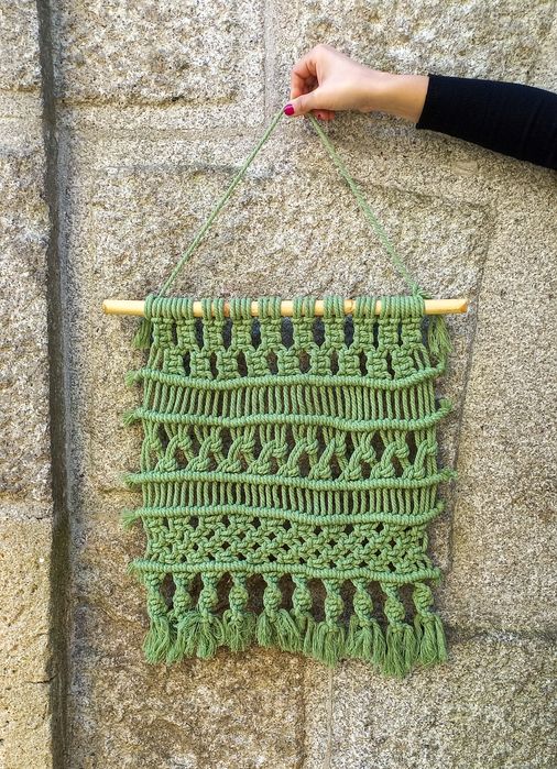 Painél Macramé Verde