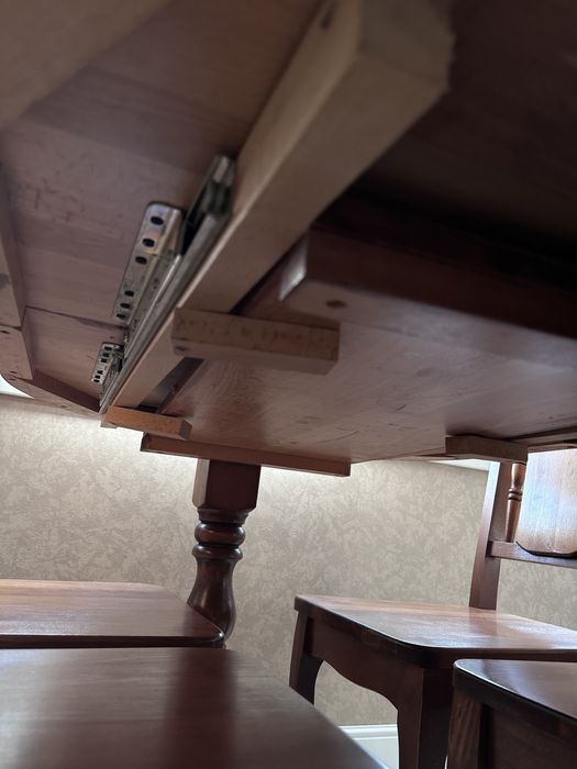 Стол дуб обеденный и 4 стула стіл обідній кухонный