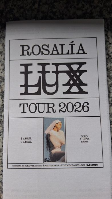 Bilhete Rosalía | 8 de abril