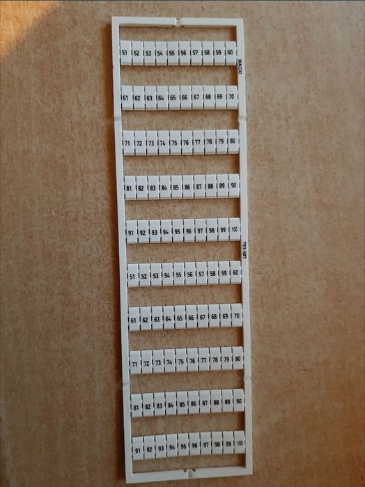 WAGO oznacznik nr.kat 793-507. Numeracja od 51 do 100