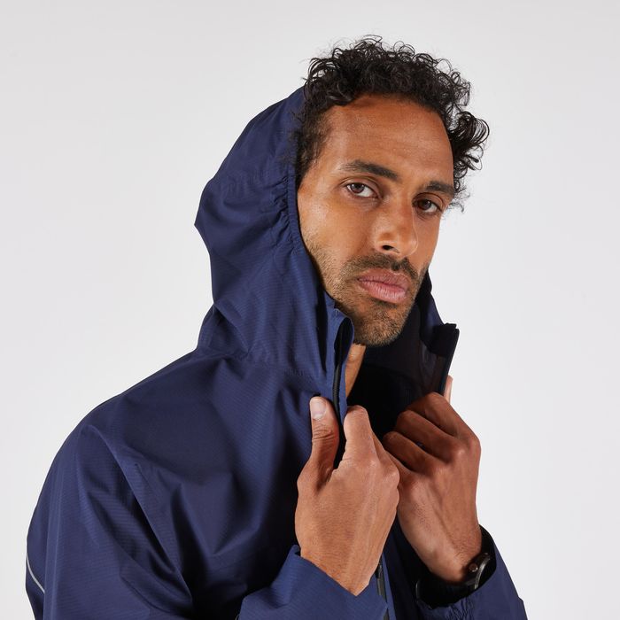 Casaco Impermeável de Trail Running Homem KIPRUN Run 500 Azul