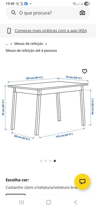 Mesa cozinha branco e madeira clara excelente estado