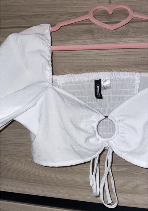 H&M ніжний укорочений топ