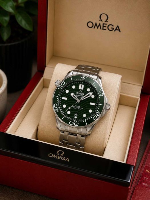 Мужские часы Omega Seamaster Diver 300m Green