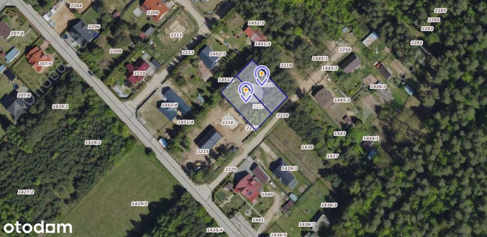 Działka budowlana 722 m²/1 444 m² Czarna Białostocka Buksztel