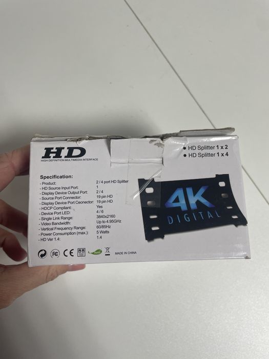 Aktywny rozdzielacz HDMI 1 in 4 full HD 4Kx2K