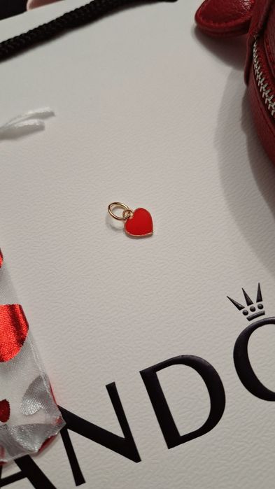 Nowa zawieszka czerwone serduszko do Pandora - Prezent na Walentynki