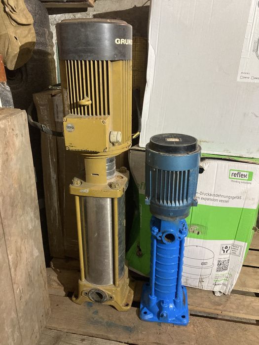 Насоси Grundfos 4Kw-16 bar-9.5 m3, 1.5Kw-7bar-3 m3