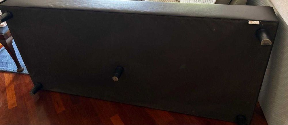 Sommier forrado a pele Mindol tamanho 90 x 200 cm + colchão Emma