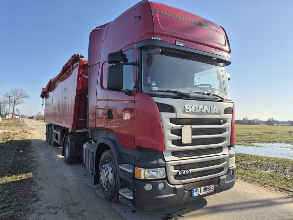 Scania R450 + Kempf naczepa wywrotka 45m3 2019r ZESTAW nowa HYDR