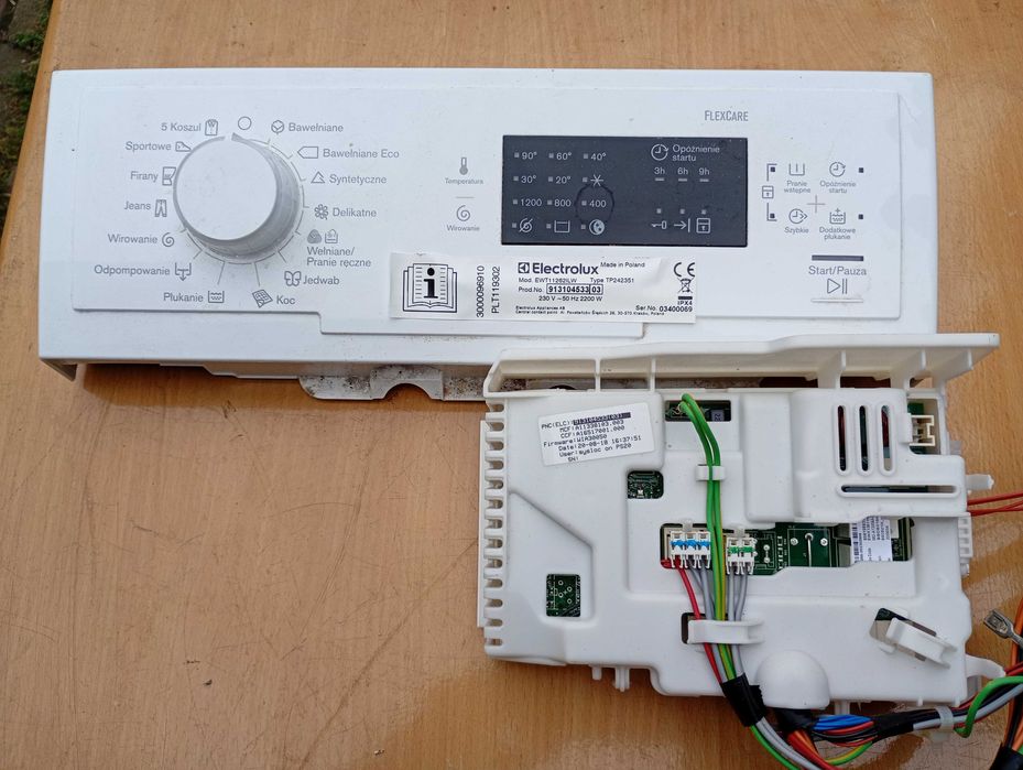 Programator + panel pralka Electrolux EWT11262 LW