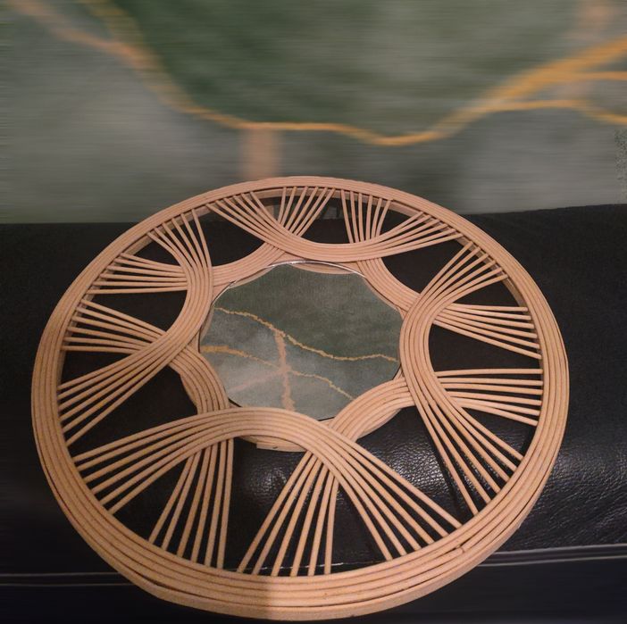 Lustro okrągłe boho