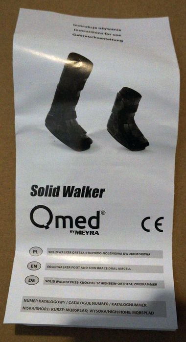 Solid Walker Orteza stopowo-goleniowa krótka (pneumatyczna z pompką) M