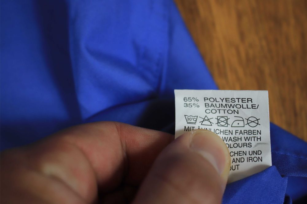 Koszula Marcel Battiston r. XXL 45/46 niebieska męska krótki rękaw gładka