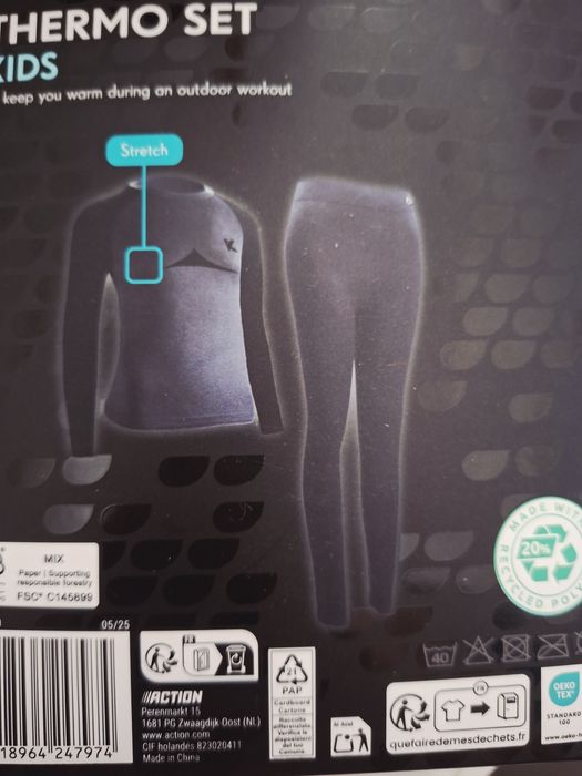 Kaytan Sport spodnie i koszulka termiczne dla dzieci 134-140 cm