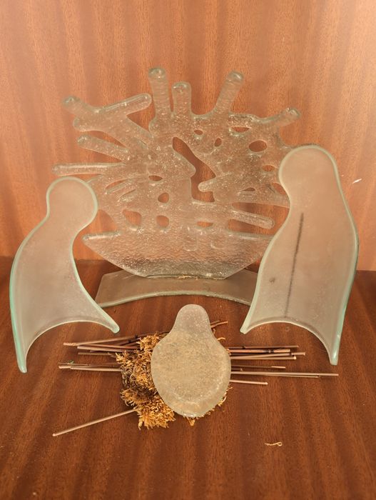 Presépio minimalista em vidro