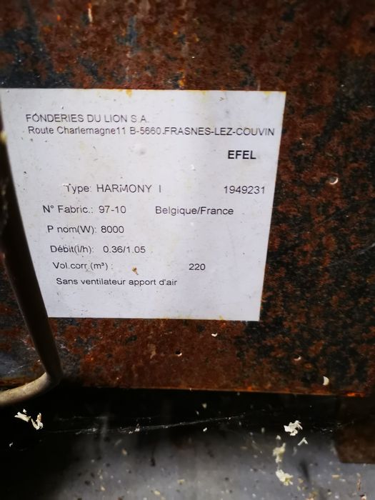 Żeliwny kominek fracuski na olej EFEL harmony 1