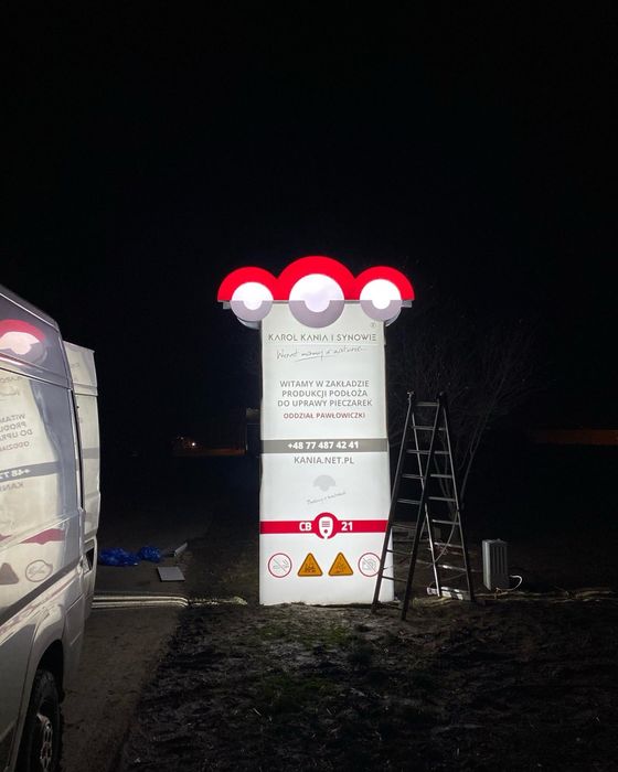 Kaseton reklamowy LED 300x50cm reklama świetlna neon szyld dibond