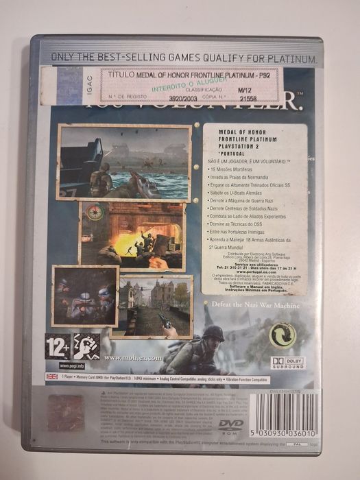 Medal of Honor Frontline PS2 (Completo)