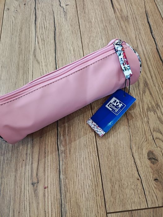 Piórnik OXFORD tuba FLORAL PASTEL różowy