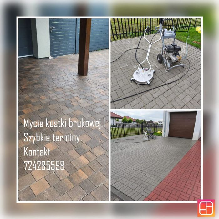 Mycie wysokociśnieniowe kostki brukowej