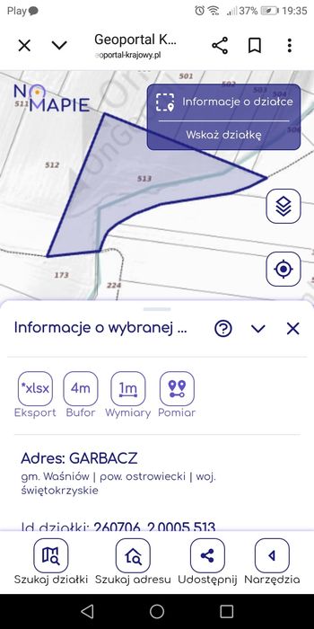 Działka pole orne łąka