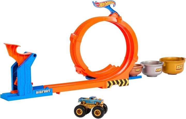 Трек Hot Wheels Monster Trucks Бігфут 50річчя Петля Стрибок за трофеєм