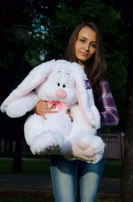 Плюшевий зайчик 75 см!