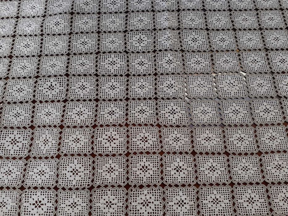 Toalha grande crochet fino à mão