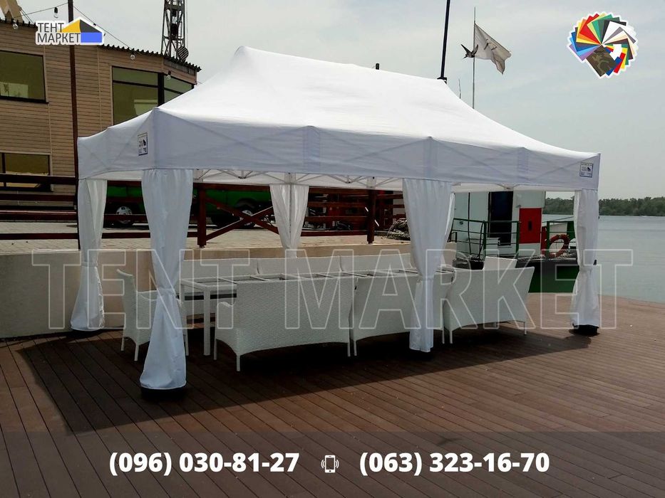 Намет Event. Розсувний шатер 6х3 Білий. Івент шатри тенти виготовлення