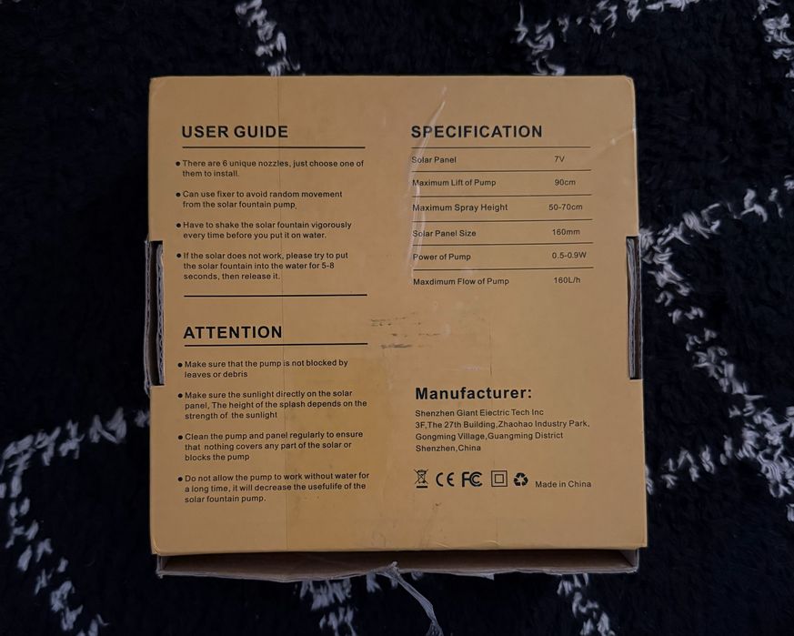 Solarna fontanna do fontanna ogrodowa