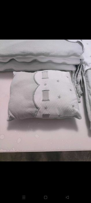 Conjunto Edredom, protetor grades e almofada berço