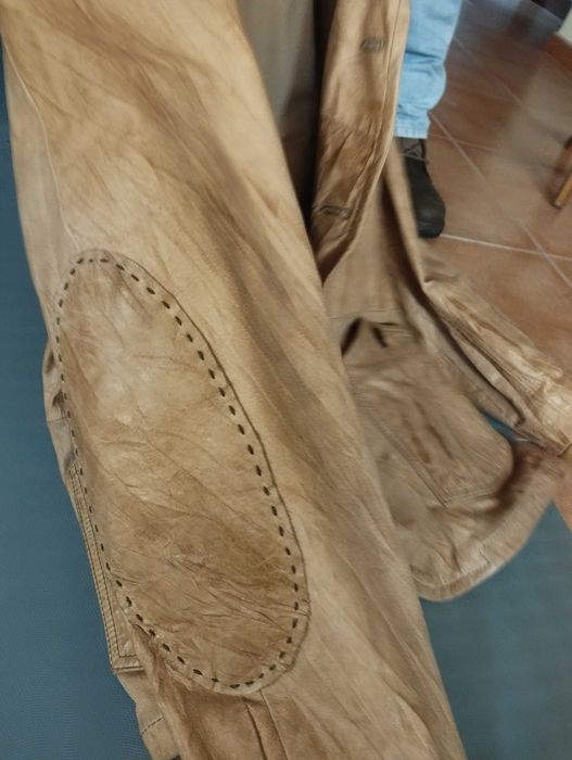 Casaco de pele estilo blazer