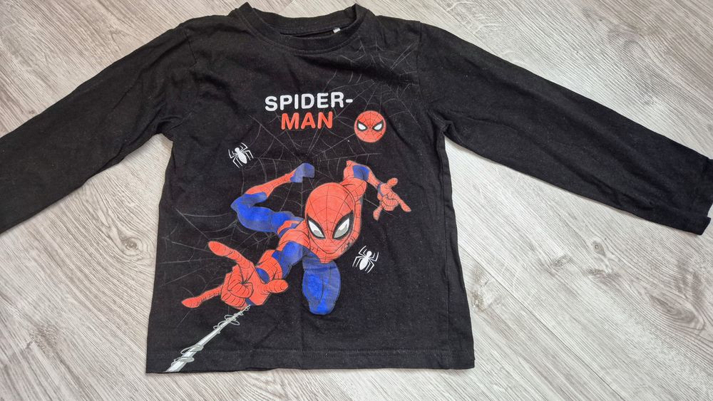 Zestaw komplet spiderman bluza i bluzka z długim rękawem 110
