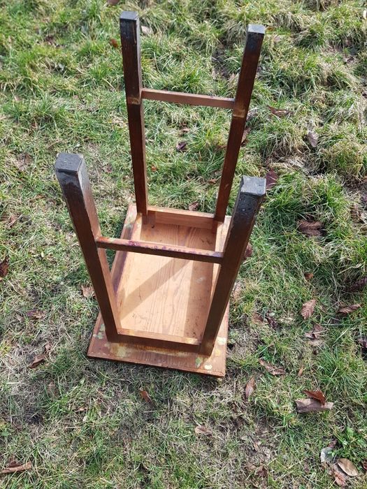 Stary Antyczny Drewniany Stolik Stół Kwietnik PRL Vintage Art Deco