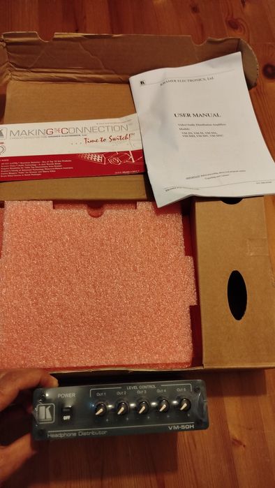 Kramer VM-50H - Amplificador Distribuidor de Auscultadores 1:5 - NOVO64564321116418121