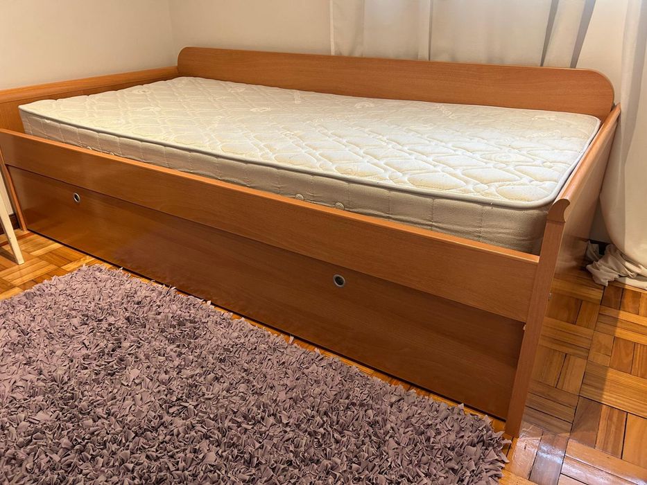 Cama solteiro, com cama embutida