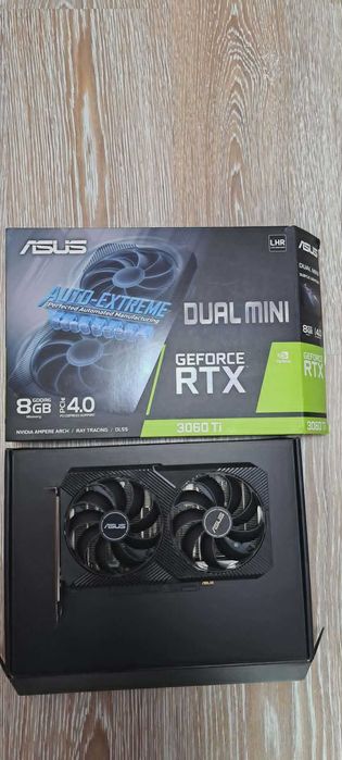 Sprzedam kartę graficzną ASUS RTX 3060 Ti Dual Mini 8GB GDDR6.