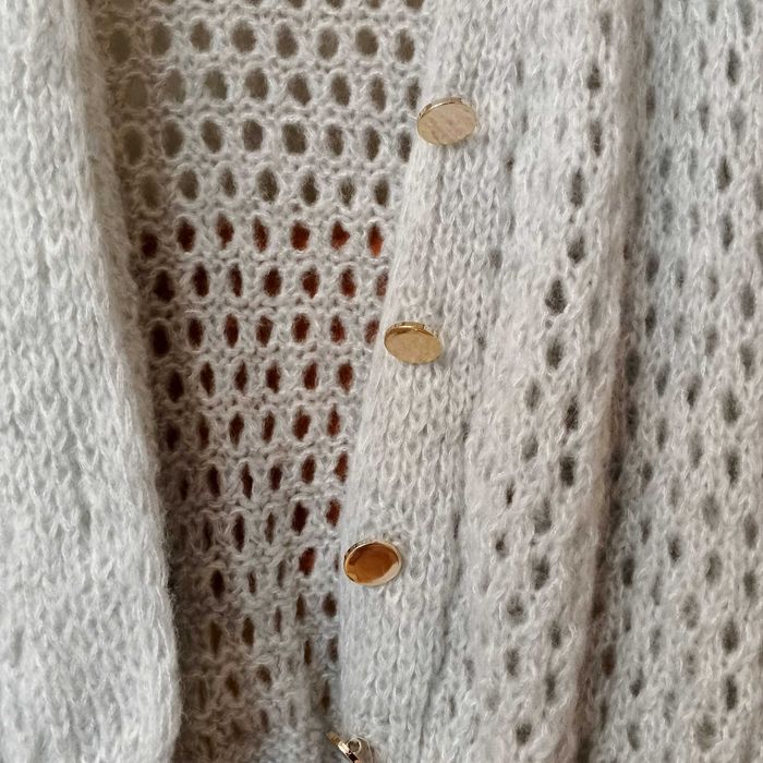 Sweter ażurowy, narzutka
