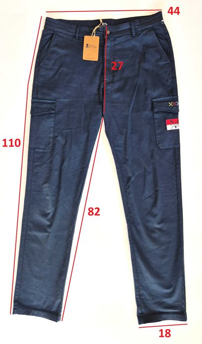 el Pulpo Woodcutter azul marino chinosy rozmiar US 36/EU 46