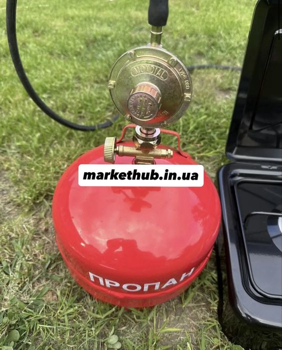 Газова плита з балоном / туристична газова плита на 2 конфорки