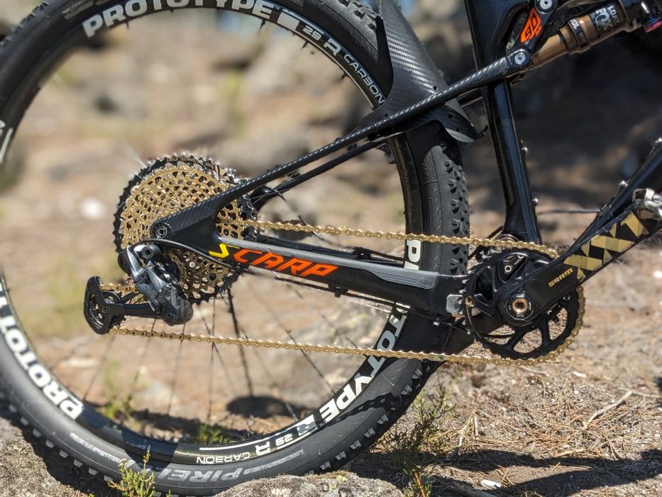 9,6kg KTM Scarp Sonic Rodas Prototype Carbono XX1 Gold