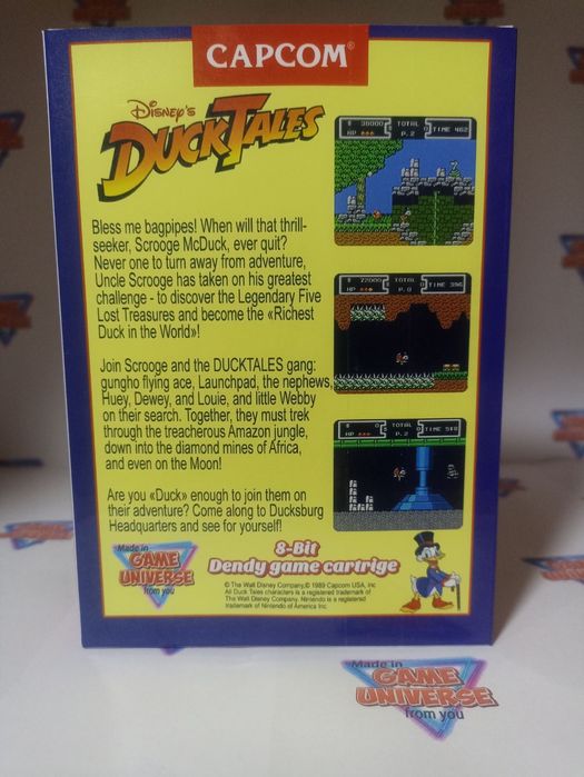 Коробка для картриджа  Утиные истории. Dendy