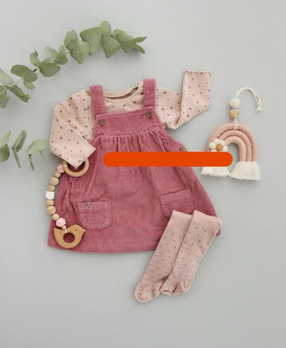 Вельветовий сарафанчик 12-18 місяців